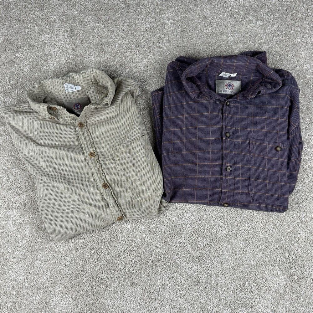 The Territory Ahead LOT OF 2 Shirts Mens Vintage Medium Outdoor Plaid Button